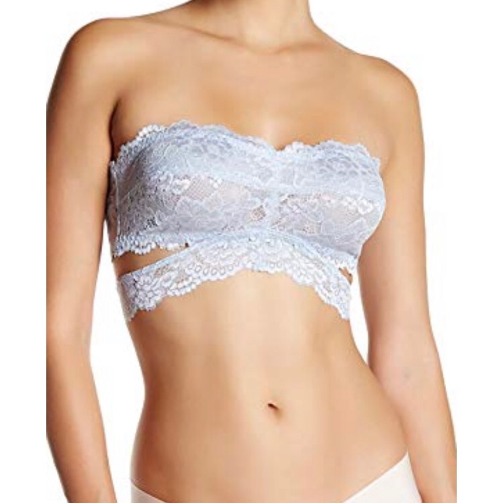 NWT light blue Free People lace strapless …